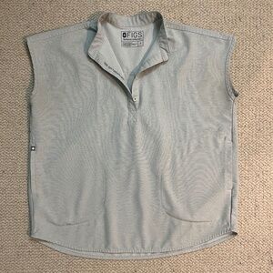 FIGs OG Space Grey Rafaela Oversized Scrub Top - S